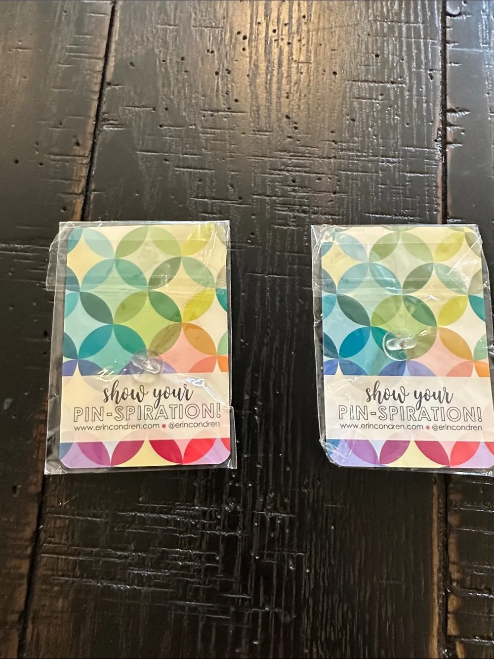 Erin Condren Pink Lip & Rose-Gold 'Grateful' Enamel Pin Set